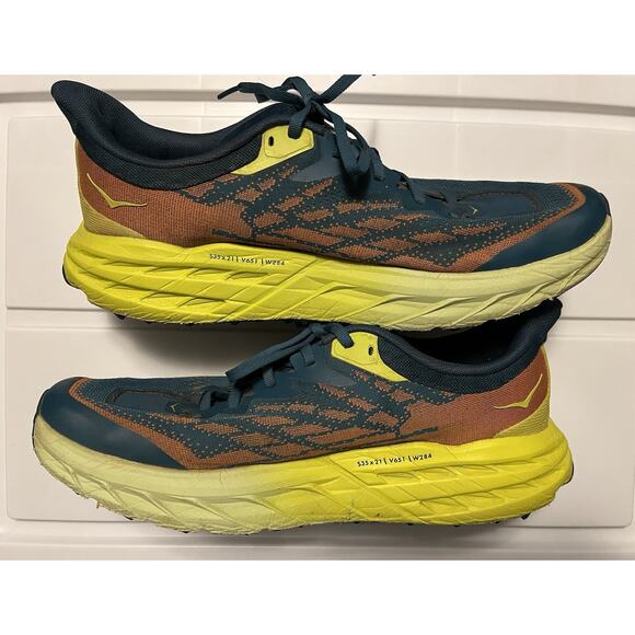 Hoka Speedgoat 5 Trail Running Shoes Blue Coral Men's Size 11.5D Insole Replaced - Picture 11 of 14